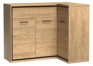Mirjan24 Kombinovaná rohová komoda Sarged SR15 K, Osvetlenie: bez osvetlenia, Farby:: hikora prírodná, nôžky:: nie 5903211002731