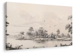 Obraz - Vintage kresba krajiny (90x60 cm)