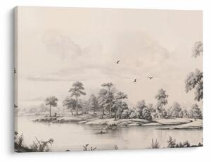 Obraz - Vintage kresba krajiny (70x50 cm)