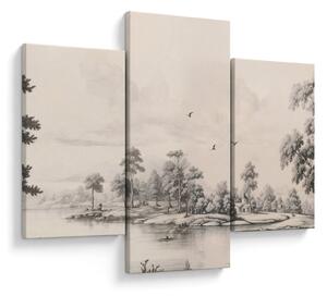 Obraz - Vintage kresba krajiny (90x60 cm)