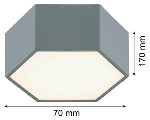 Stropné LED svetlo Libre, šalviová zelená, oceľ, 3 000 K