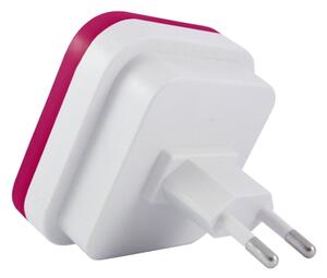 LED nočné svetlo so snímačom súmraku LED/0,5W/230V ružové