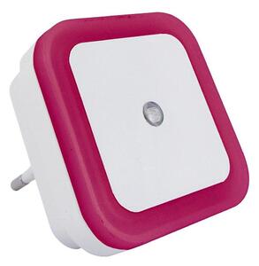 LED nočné svetlo so snímačom súmraku LED/0,5W/230V ružové