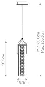 LED závesné svietidlo ESPADA, zlatá brúsená, Ø 15 cm kov/sklo, Mosadz / zlato, Obývacia izba / jedáleň, Hliník, Moderný, Závesné svietidlo