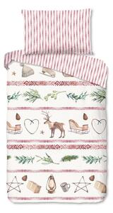 Flanelové obliečky s vianočným motívom Good Morning Cosy, 140 x 200 cm