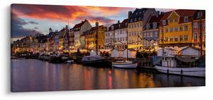 Obraz - Nyhavn, Kodaň (120x50 cm)