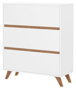 Mirjan24 Komoda Wilec K3SZ WL04, Farby: biela / biela + dub craft zlatý 5902928310870