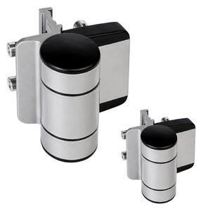 LOCINOX ® Dvojložiskový záves 180°, nastaviteľný 2D, Silver