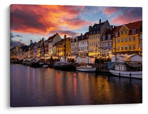 Obraz - Nyhavn, Kodaň (70x50 cm)