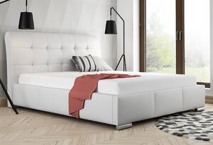 Mirjan24 Čalúnená manželská posteľ Pilatus, Rozmer postele: 140x200, Dostupné poťahy: ekokoža Soft 017 (biela) 5902928214758