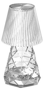 Stolná lampa priehľadné sklo vrátane LED nabíjateľná IP44 - Lola 20 Lux