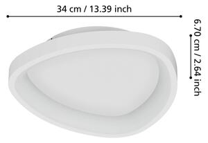 Eglo 901583 - LED Stmievateľné stropné svietidlo LORETELLO LED/12W/230V biela + DO