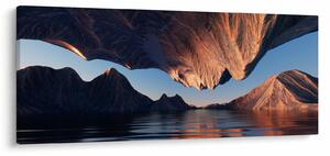 Obraz - 3D útesy (120x50 cm)