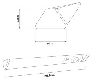 LED Podlinkové svietidlo so zásuvkami a USB porty LED/18W/230V 4000K strieborná