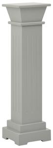 Štvorcový stĺpový stojan na rastliny sivý 17x17x66 cm MDF