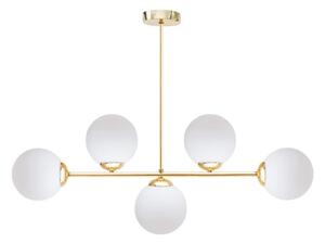 Luster na tyči FIRA 5xE27/60W/230V zlatá