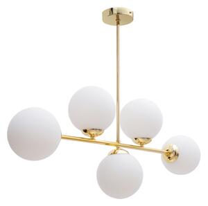 Luster na tyči FIRA 5xE27/60W/230V zlatá