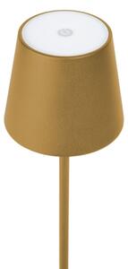 LED stmievateľná vonkajšia stolová lampa LED/4W/4000 mAh 3000/4000/5500K IP44 zlatá