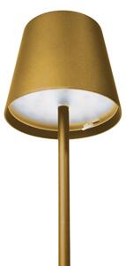 LED stmievateľná vonkajšia stolová lampa LED/4W/4000 mAh 3000/4000/5500K IP44 zlatá