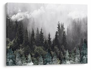 Obraz - Les s ilustrovanými prvkami (70x50 cm)