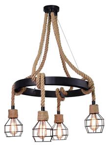 Luster na lanku ROPE ALEGRA 4xE27/10W/230V