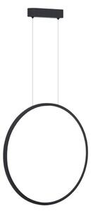 LED závesný luster na lanku SATURNO LED/28W/230V pr. 50 cm IP44 čierna