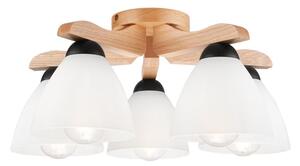 Prisadený luster ADRIANO 5xE27/60W/230V dub