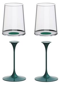 Sada 2 pohárov na biele víno + 2 stopiek Trebonn SplitGlass, 2 ks Barva: Zelená