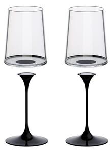 Sada 2 pohárov na biele víno + 2 stopiek Trebonn SplitGlass, 2 ks Barva: Čierna