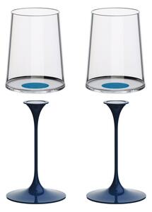 Sada 2 pohárov na biele víno + 2 stopiek Trebonn SplitGlass, 2 ks Barva: Modrá