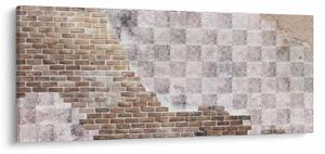 Obraz - Tehlový múr (120x50 cm)