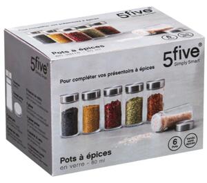 5five Simply Smart Súprava dóz na korenie Alesar 6 ks