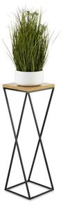 Stojan na kvety LOFT 70x24 cm čierna/hnedá