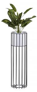 Kovový kvetináč LOFT 70x20 cm čierna/biela
