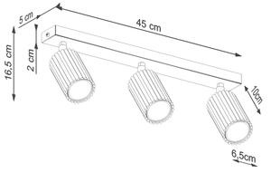 Brilagi - LED bodové svietidlo CRESTO 3xGU10/10W/230V červené