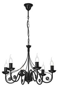 Luster na reťazi DONATO 6xE14/40W/230V čierna