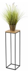 Stojan na kvety BASICLOFT 80x24 čierna/hnedá
