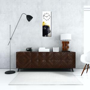 Detské nástenné hodiny 20 x 60 cm s mopslíkom