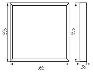 Kanlux 39234 - LED podhľadový panel BLINGO AIO LED/38W/230V 60x60 cm CRI 90