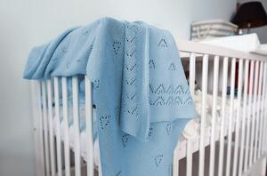Detská akrylová deka Baby Nellys 90 x 90 cm sv. modrá