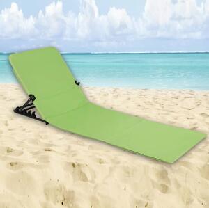 HI Skladacie plážové lehátko zelené PVC