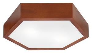 Stropné svietidlo HEX 2xE27/60W/230V pr. 43 cm borovica hnedá