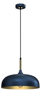 Luster na lanku LINCOLN 1xE27/60W/230V pr. 35 cm modrá