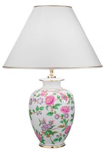 Stolná lampa KOLARZ Giardino Flora, výška 43 cm, biela/farebná