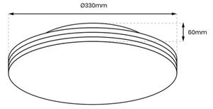 LED Kúpeľňové stropné svietidlo BEVER LED/16W/230V 4000K pr. 33 cm IP44