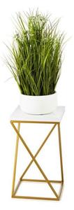 Stojan na kvety LOFT 40x24 cm zlatá/biela