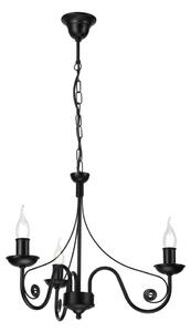 Luster na reťazi DONATO 3xE14/40W/230V čierna