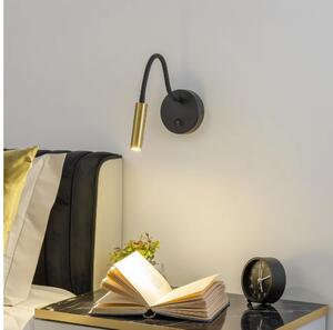 Brilagi - LED Flexibilná nástenná lampa MAYA LED/3W/230V 4000K čierna/zlatá