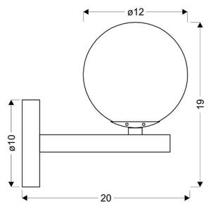 Nástenná lampa KAMA 1xG9/28W/230V čierna