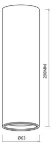 Bodové svietidlo GENESIS 1xGU10/8W/230V 20 cm čierna